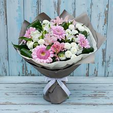 Букет цветов из:  Герберы, Альстромерии и Хризантемы #REPLACE_PRED# Дедовичи