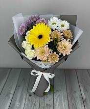 Букет цветов из:  Розы, Герберы и Хризантемы в Дедовичи