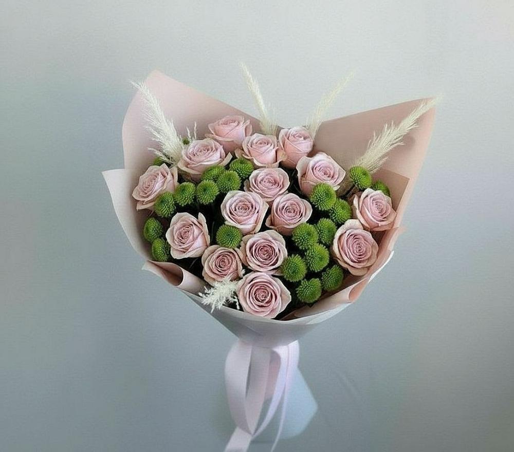 Букет цветов из: Розы и Хризантемы в Дедовичи