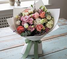 Букет цветов из:  Розы, Лизиантусы и Гвоздики #REPLACE_PRED# Дедовичи