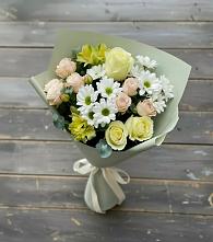 Букет цветов из:  Альстромерии, Розы и Хризантемы в Дедовичи